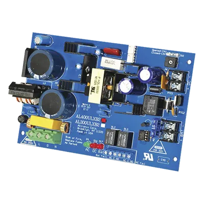 Fuente de alimentación tipo tarjeta / Salida seleccionable 12V@4A o 24V@3A / Respaldo con cargador integrado / Relé de supervisión / 115VAC 60Hz