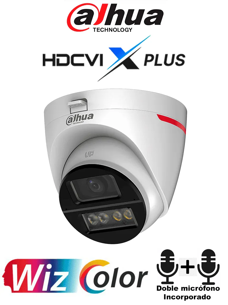 Cámara domo Dahua DH-HAC-HDW1549XN-A-PRO de 5 MP con WizColor