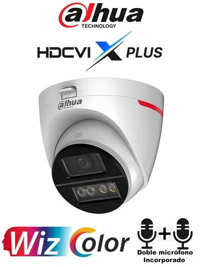 Cámara domo Dahua DH-HAC-HDW1549XN-A-PRO de 5 MP con WizColor