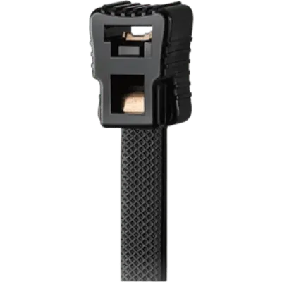 Cincho de Nylon Armable / Cinta 2 m (6.56 ft) / 3 Cabezales / 55 kg / 7,6 mm / Negro