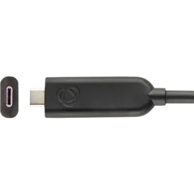 Cable Activo Híbrido AOC USB-C (M) a USB-C (M) | USB 3.2 Gen-2 Full Featured | 10 Gbps | 4K@60 Video | Carga 60W | K-Lock | 10.70 mts (35 ft)