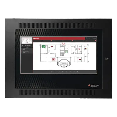 Panel de Control de Emergencia NOTIFIER FIRSTVISION-LCD, Pantalla Táctil de 22" y Navegación Automática
