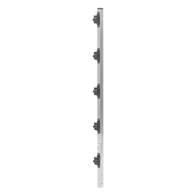 Poste de Paso para Cerca Electrificada / Aluminio PTR 1 m (3.28 ft) / Perfil Cuadrado 1" / 5 Aisladores Incluidos