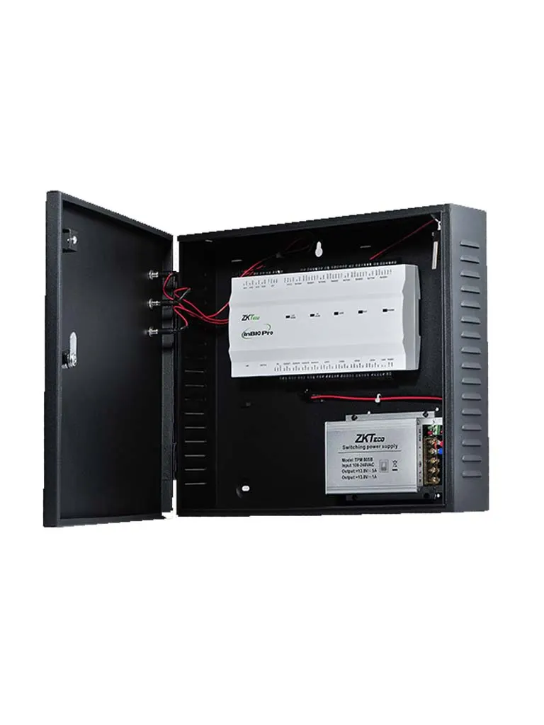 ZKTECO INBIO460PROBOX - Panel de Control de Acceso de 4 Puertas / Hasta 8 Lectoras FR1XXX / Compatible con ZKBio CVSecurity Modulo de Acceso / Gabinete y Fuente incluido / Green Label / Requiere Licencia