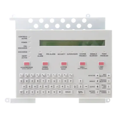 Teclado NOTIFIER KDM-R2 con Pantalla LCD de 80 Caracteres y Teclado QWERTY Completo