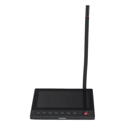 Micrófono IP de Red / Pantalla Táctil 7" / 6 Teclas Programables / PoE 12 VCD / RJ45 10/100 Mbps