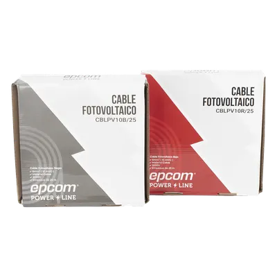 Cable fotovoltaico EPCOM POWERLINE KIT2CBLPV10RB/25, rojo y negro