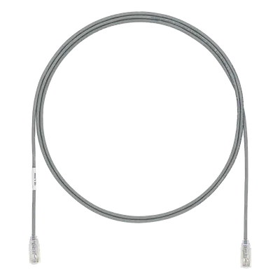 Cable de Parcheo UTP Cat6A / 28AWG Diámetro Reducido / CM-LSZH / 500 MHz / 15 Pies (4.57 m) / PoE++ / Gris