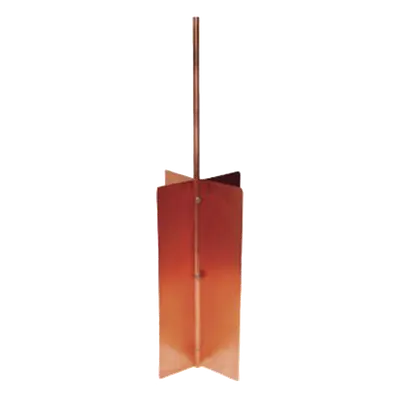 Electrodo de Tierra Tipo Rehilete / Varilla 1/2" / Diseño Cruceta Doble Lámina / Fosa 60x60x80 cm / 1.97x1.97x2.62 ft