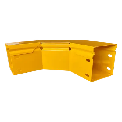 Curva Horizontal para Fibra Óptica / 90° / Aluminio 4" x 4" / Radio 8" / Epóxico Amarillo