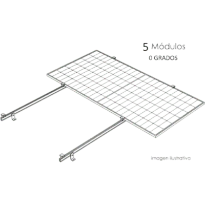 Sistema de montaje solar BASEL KITBASEL1X5A0 para techo plano