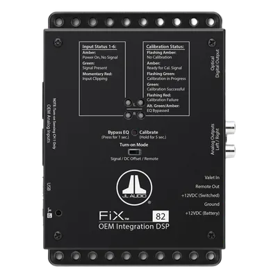 Procesador DSP Automotriz / 8 Canales de Entrada / 2 Canales de Salida / Corrección de Señal OEM / Restauración de Frecuencias / Diseño Compacto
