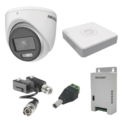 Kit de Videovigilancia TurboHD / 4 Canales / 1080p Lite / 4 Cámaras Eyeball / Color 24/7 / Audio Coaxitron / Fuente Regulada