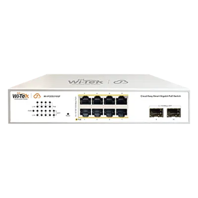 Switch PoE administrable WI-TEK WI-PCES310GF con 8 puertos Gigabit