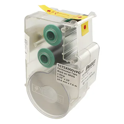 Casete de etiquetas PANDUIT T075X000VPC-BK de vinilo continuo