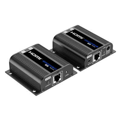 Kit Extensor HDMI / Transmisión 70 m (229.7 ft) a 1080p / 40 m (131.2 ft) a 4K@30Hz / PoC / Salida Loop / HDCP / Audio 7.1