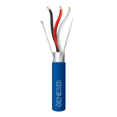 Cable de Control Plenum / 3x18 AWG / Blindado con Dren / 305 m (1000 ft) / Clasificación CMP-CL3P-FPLP-FT6 / Azul