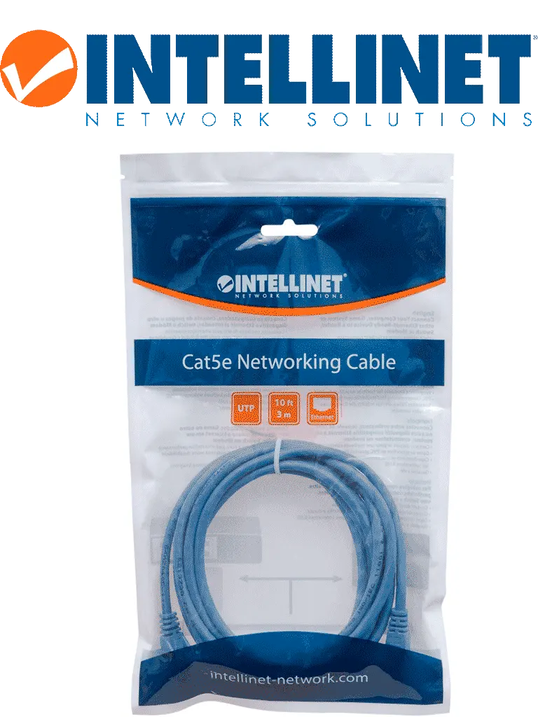 Cable de red Cat6 INTELLINET 342599 UTP con conectores RJ45, 2 m