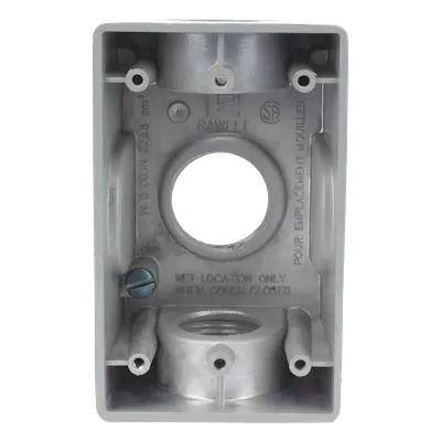 Caja Condulet FS RAWELT RR-2746 de 1 pulgada con tres bocas