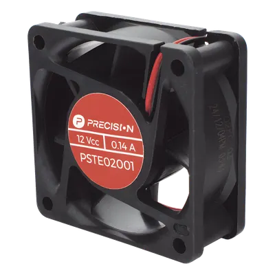 Ventilador axial PRECISION PST-E02-001 de 12 Vcc y diseño compacto