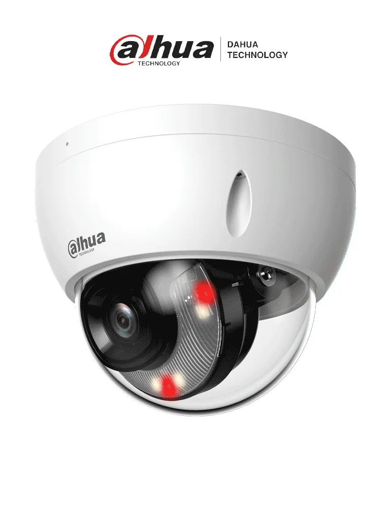 Cámara domo IP Dahua DH-IPC-HDBW2649E-S-IL de 6 MP con luz dual
