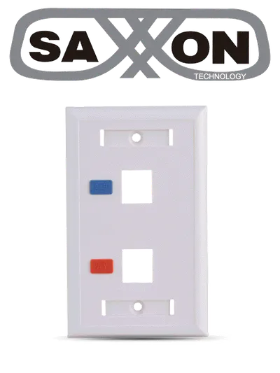 Placa de pared SAXXON A175-2E vertical de 2 puertos Keystone