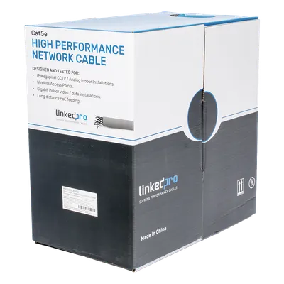 Cable de red Cat5e LINKEDPRO EP-CAT-5E-R2 UTP de 305 metros