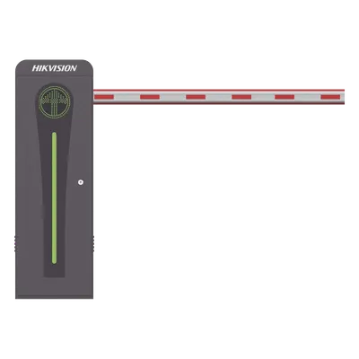 Barrera vehicular Hikvision KT-320-LED(4MR) con brazo LED de 4 m
