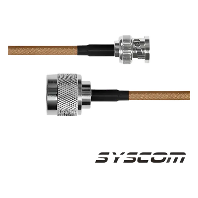 Jumper Coaxial RF / BNC Macho a N Macho / RG-142/U / 60 cm