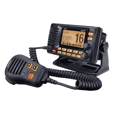 Radio móvil marino VHF Uniden UM725GBK de 25 W con GPS integrado