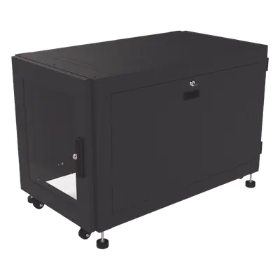 Gabinete Profesional de Piso para Telecomunicaciones de 12UR, 1000 mm Profundidad, Se envía el Gabinete armado.