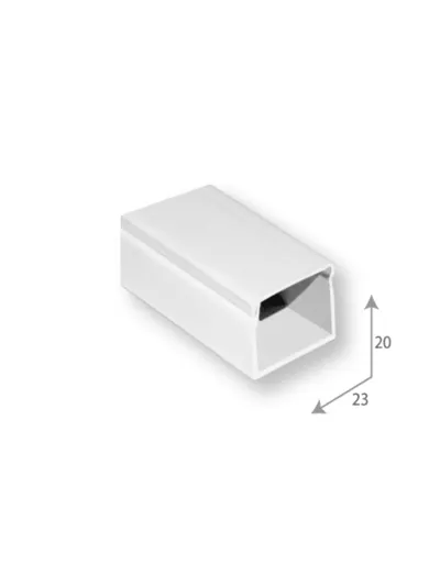 Canaleta de PVC SBE TECH SBE-2023 blanca de 2 metros