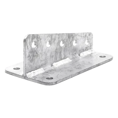 Ancla de Placa / 5 Perforaciones / 4 Puntos de Fijación / Acero ASTM-36 / Galvanizado en Caliente / 250 mm Ancho