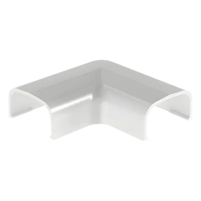 Conexión en Ángulo Recto / 90° para Canaleta LD5 / ABS Blanco / Adhesivo Sin Herramientas / UL94V-0 FT4