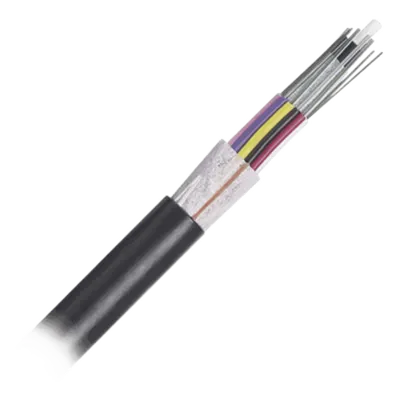 Cable de Fibra Óptica / 24 Hilos / Planta Externa / No Armado Dieléctrico / Multimodo OM4 50/125 / MDPE