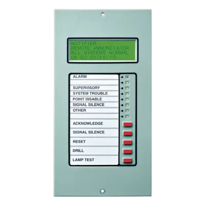 Anunciador Remoto LCD NOTIFIER LCD2-80, 80 caracteres y EIA-485