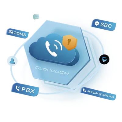 Conmutador IP en la nube / Hasta 200 extensiones / 64 llamadas simultáneas / 10 GB almacenamiento / SBC integrado