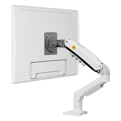 Brazo Ajustable para Monitor / 17" a 30" / Capacidad 9 kg / Rotación 360° / Inclinación +85° a -30° / Giro 180° / Resorte de Gas / Blanco