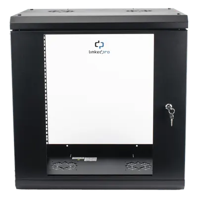 Gabinete de pared LINKEDPRO SR1912LH3G de 12U con puerta de cristal