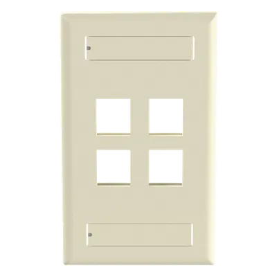Placa de pared PANDUIT NK4FEIY vertical para 4 módulos Keystone