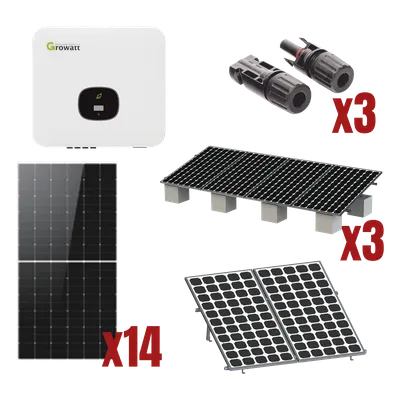 Kit solar de interconexión GROWATT MIN8000KIT1 de 8 kW a 220 Vca