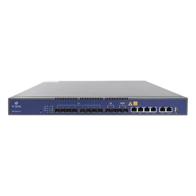 OLT GPON V-SOL V1600G-1B con 8 puertos PON y uplinks SFP+