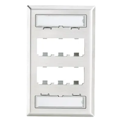 Placa de pared vertical Panduit CFPL6SY para 6 módulos Mini-Com