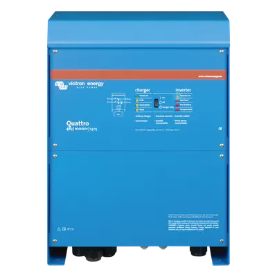 Inversor Cargador de Onda Pura / Entrada 48 Vcc / Salida 8000 W 120 Vca 60 Hz / Conmutación Automática Dual / Potencia Pico 20000 W / Paralelo hasta 96 kW