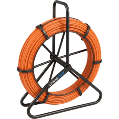 Guía de Jalado de Cables Tipo Cobra Rastreable / Diámetro 8 mm / Longitud 100 m (328 ft) / Fibra de Vidrio de Alta Resistencia / Rastreable con Hilo de Cobre