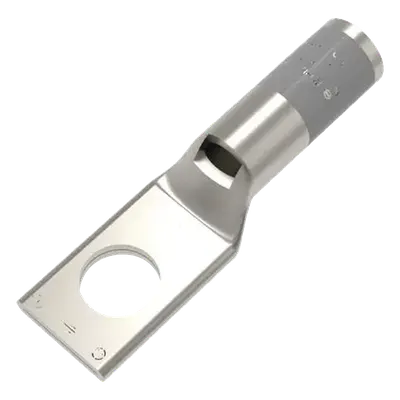 Terminal de Compresión / Ojo 1/4" / Calibre 14 AWG / Barril Estándar / Cobre Galvanizado