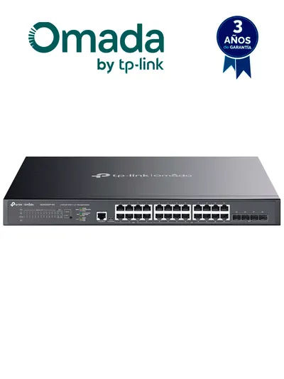 Switch administrable TP-Link SG3428XMP PoE+ con 24 puertos y 10G