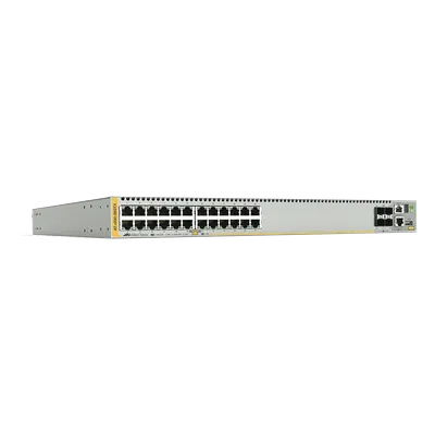 Switch Capa 3 Stackeable / 24 Puertos Gigabit / 4 SFP+ 10G / VCStack / Doble PSU Hotswap / 1U Rack / 214.3 Mpps