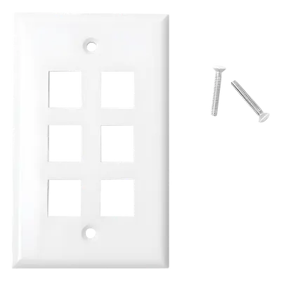 Placa de pared LINKEDPRO LP-FP-20 vertical de 6 puertos keystone