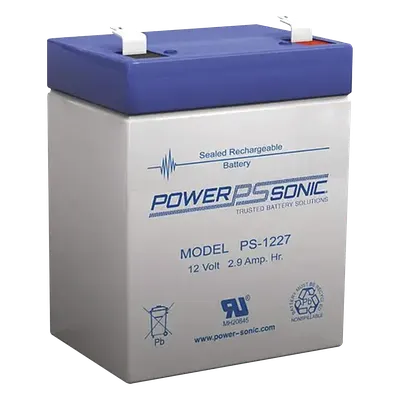Batería de respaldo Power Sonic PS1227 de 12 V y 2.9 Ah